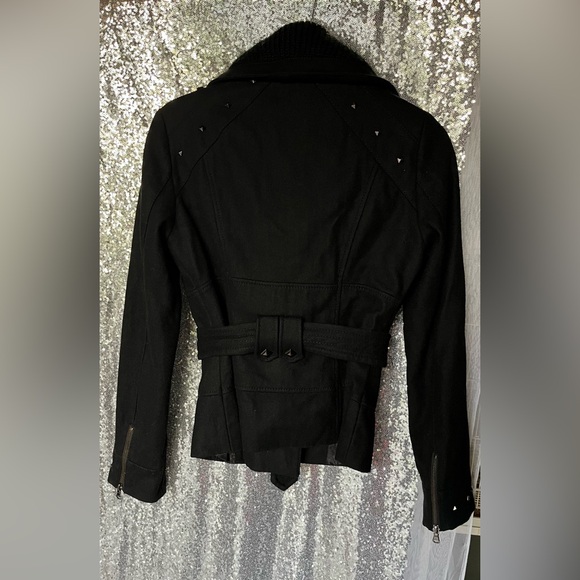 Guess Black Double-Breasted Trench Coat - Picture 4 of 6